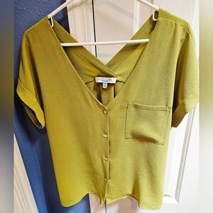 Sweet Rain Button-Up Blouse